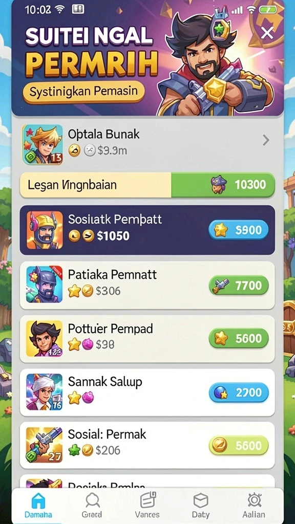 rpvip3 - Tampilan menu awal yang menarik dan mudah dinavigasi.